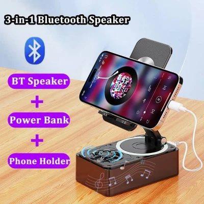 3-in-1 Bluetooth Speaker Phone Stand with Power Bank