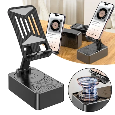 3-in-1 Bluetooth Speaker Phone Stand -(5000🔥MAH)- with Power Bank